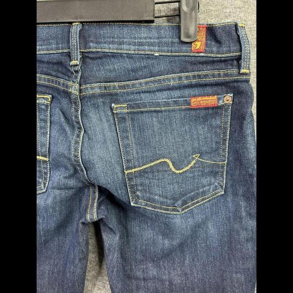 7 For All Mankind Womens Straight Leg Jeans Size 28 Dark Wash Denim casual‎ - Picture 7 of 8